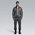 Men's Mixed-Media Graphic Jacket