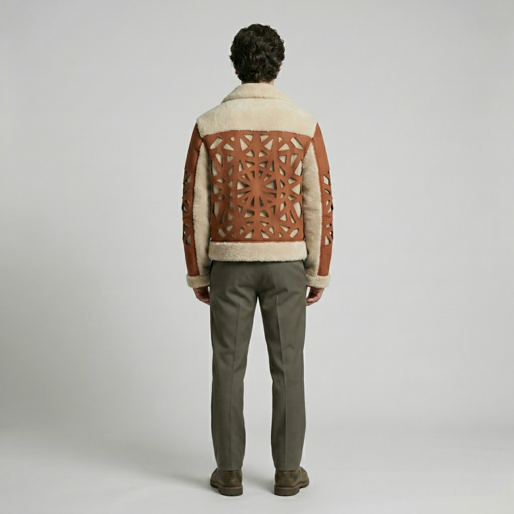 Men's Faux-Shearling Panel Jacket
