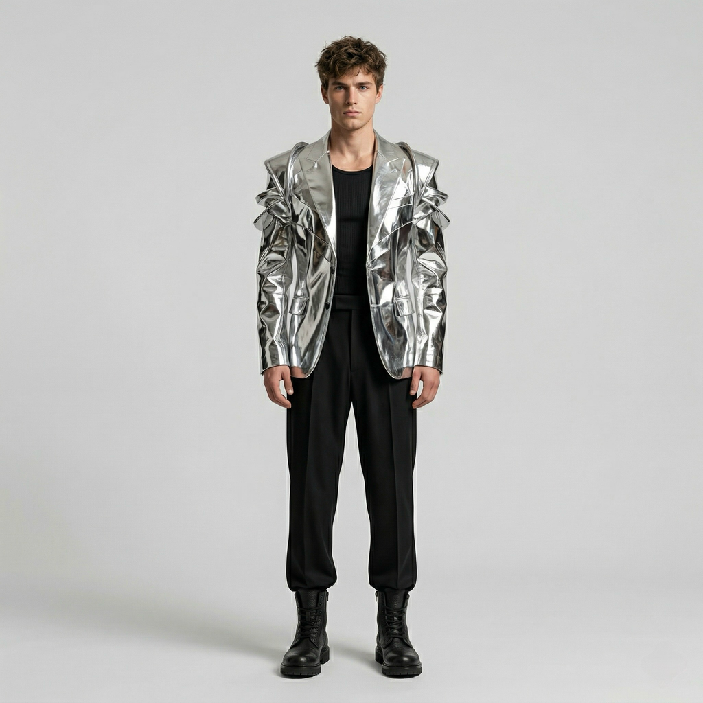Men's Metallic Statement Blazer
