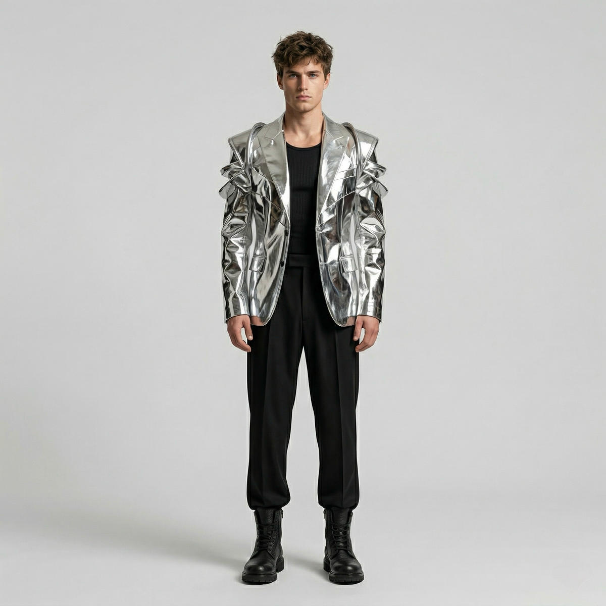 Men's Metallic Statement Blazer