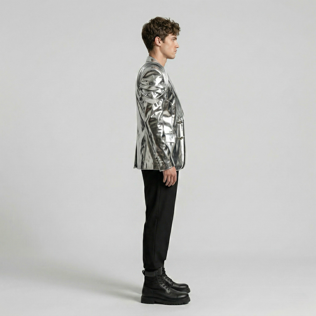 Men's Metallic Statement Blazer