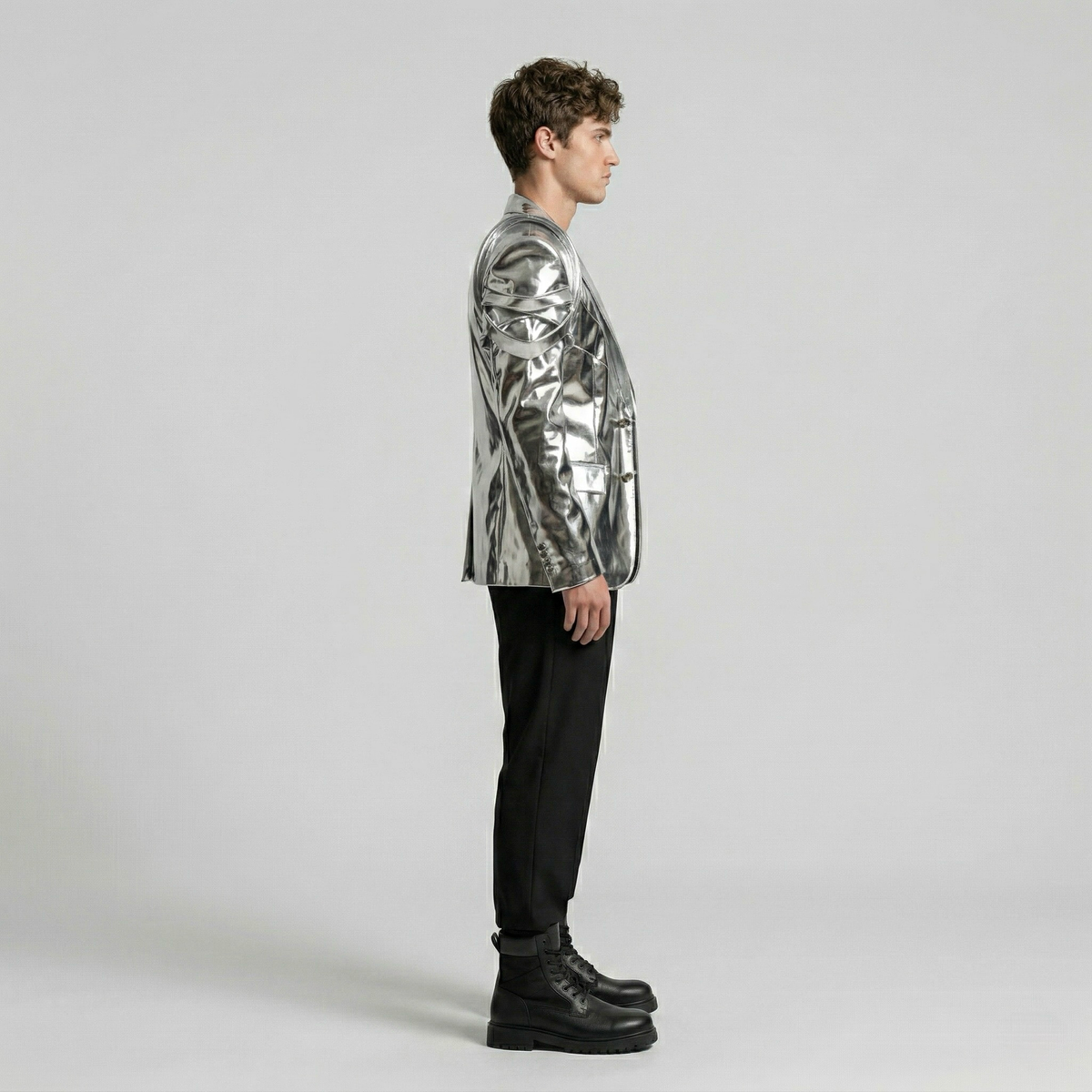 Men's Metallic Statement Blazer