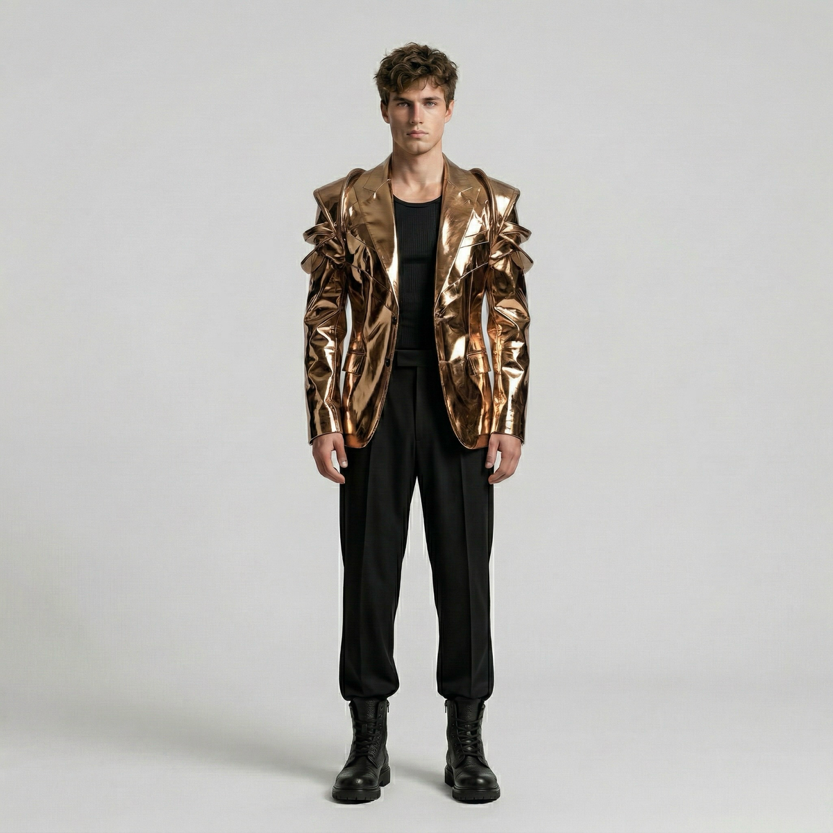 Men's Metallic Statement Blazer