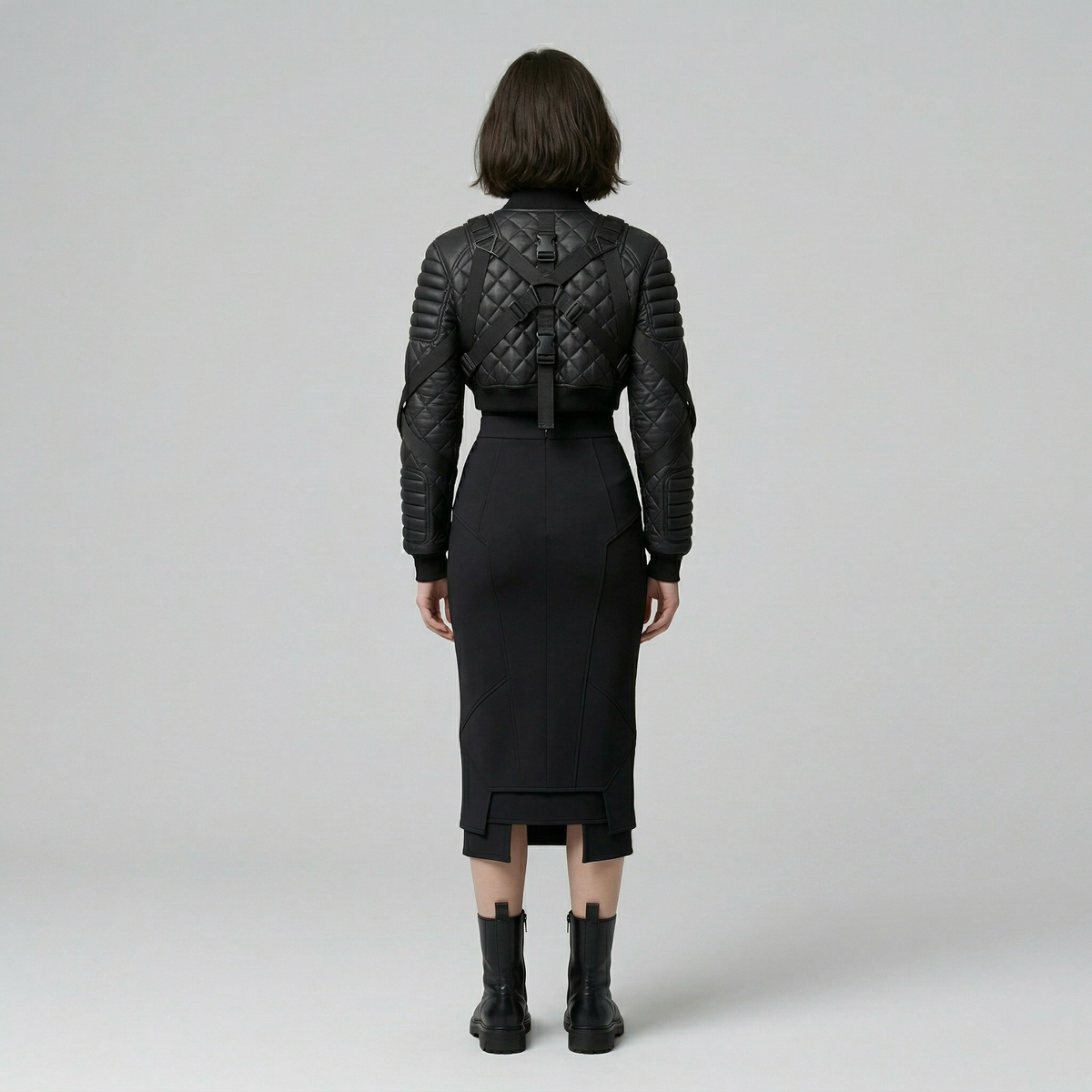 Women's Quilted Cropped Utility Jacket
