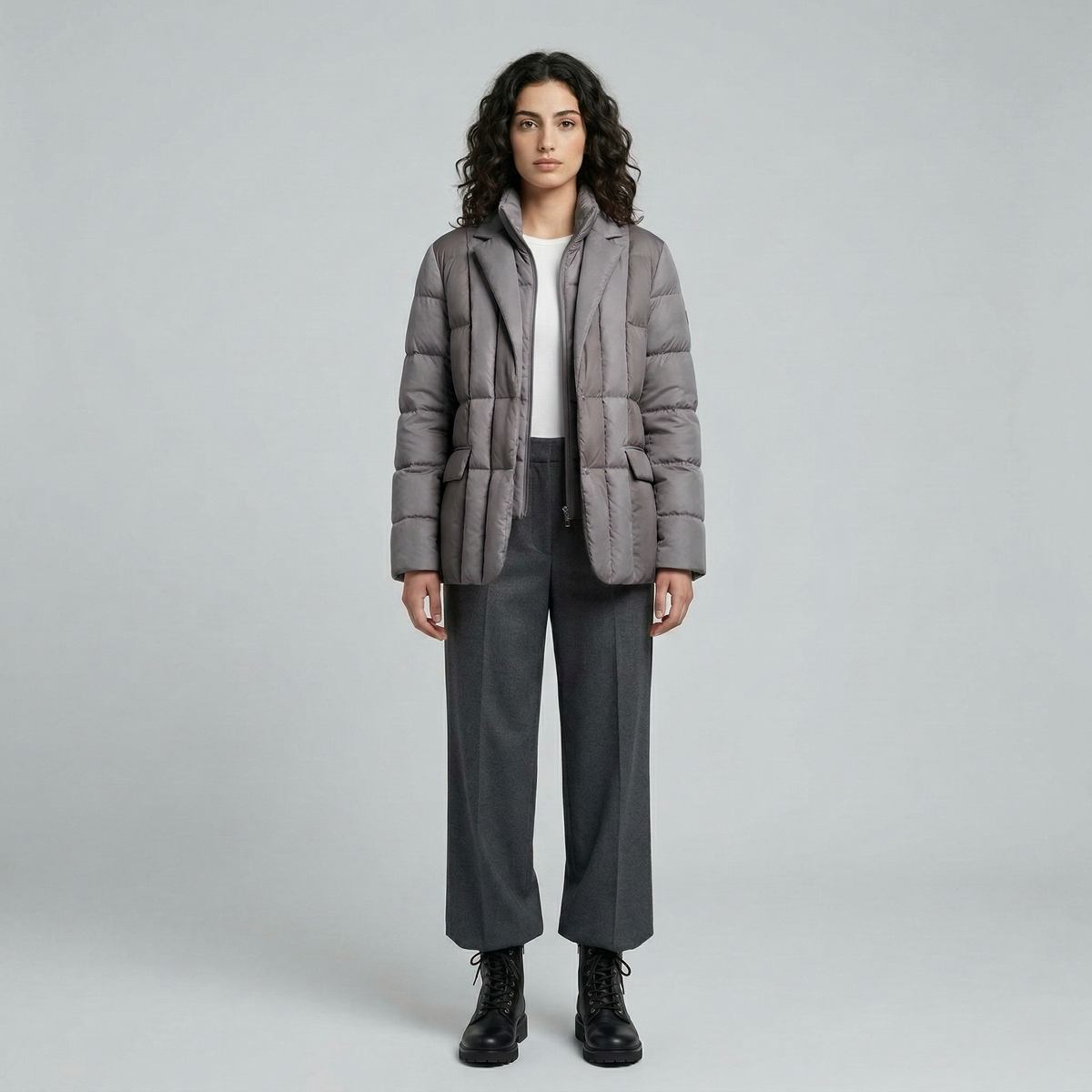 Women's Quilted Tailored Puffer Jacket