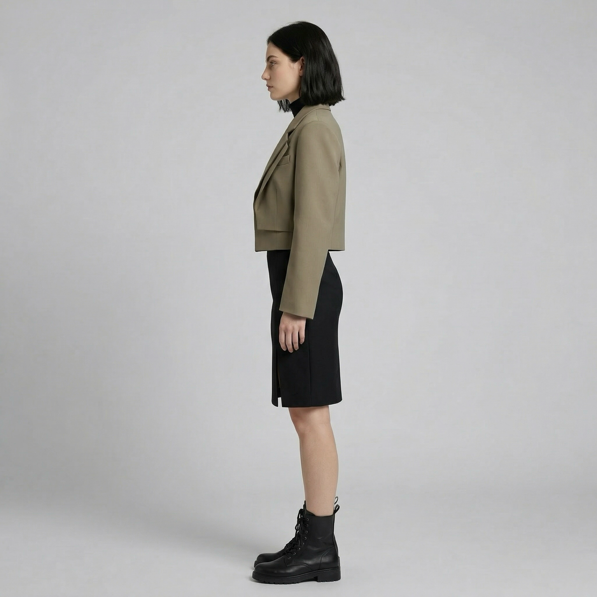 Women's Cropped Architectural Blazer