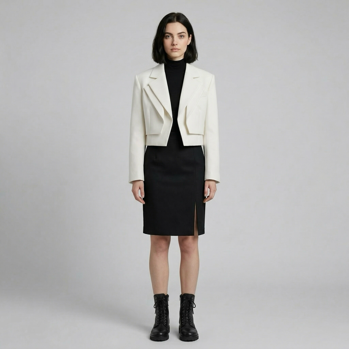 Women's Cropped Architectural Blazer