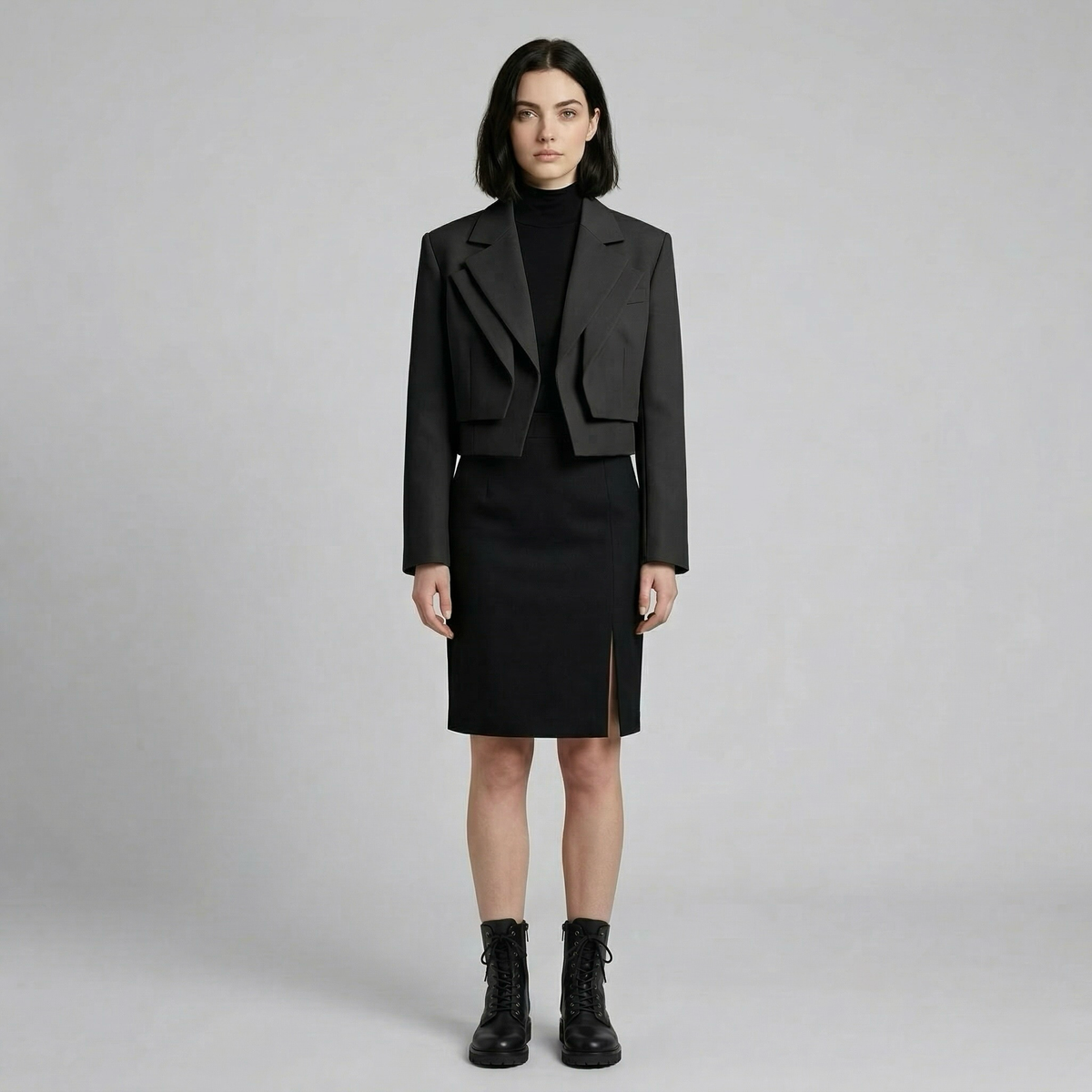 Women's Cropped Architectural Blazer