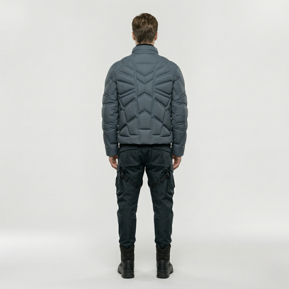 Men's Quilted Panel Utility Jacket