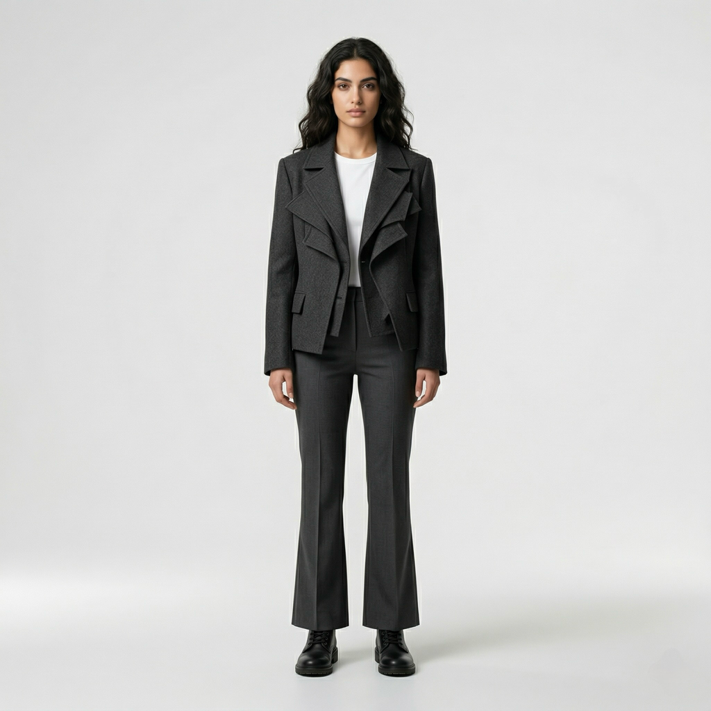 Women's Asymmetric Layered Blazer