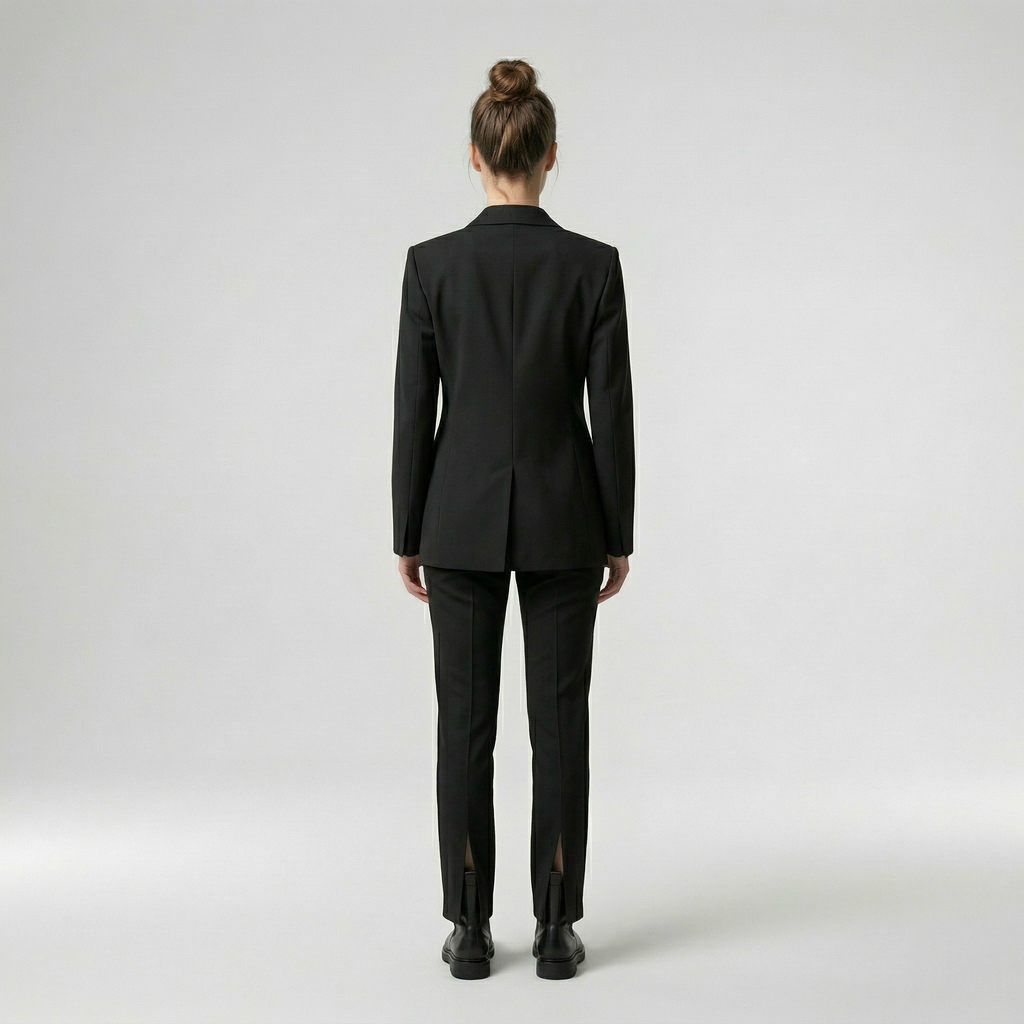 Women's Asymmetric Button Suit Set