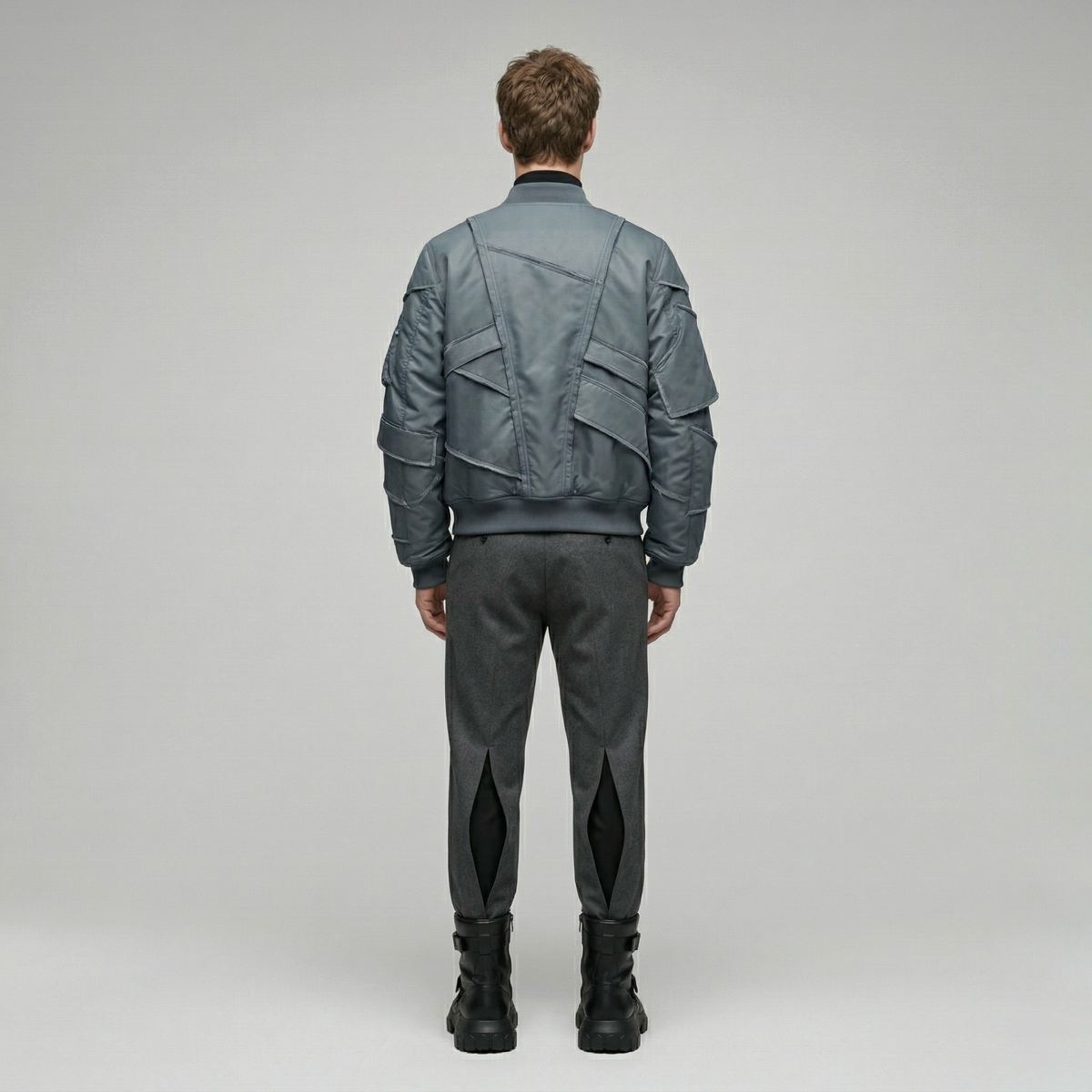 Men's Layered Utility Bomber Jacket