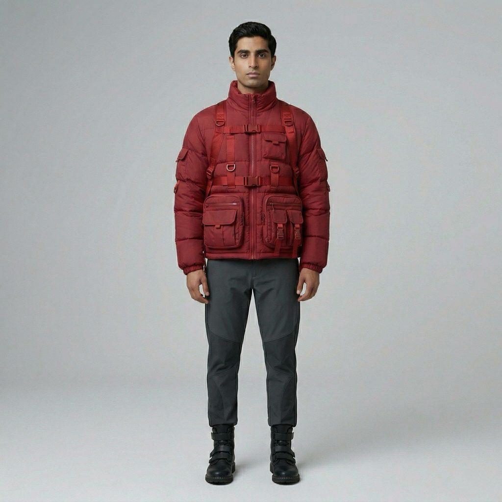 Men's Multi-Pocket Puffer Jacket