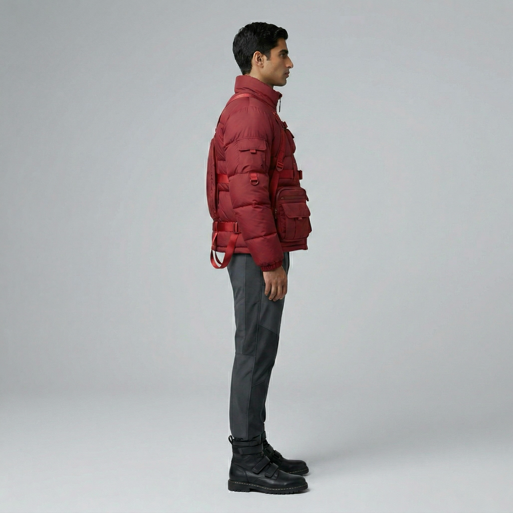 Men's Multi-Pocket Puffer Jacket