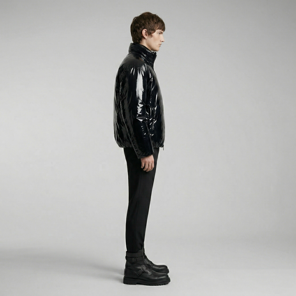 Men's Gloss Finish Puffer Jacket