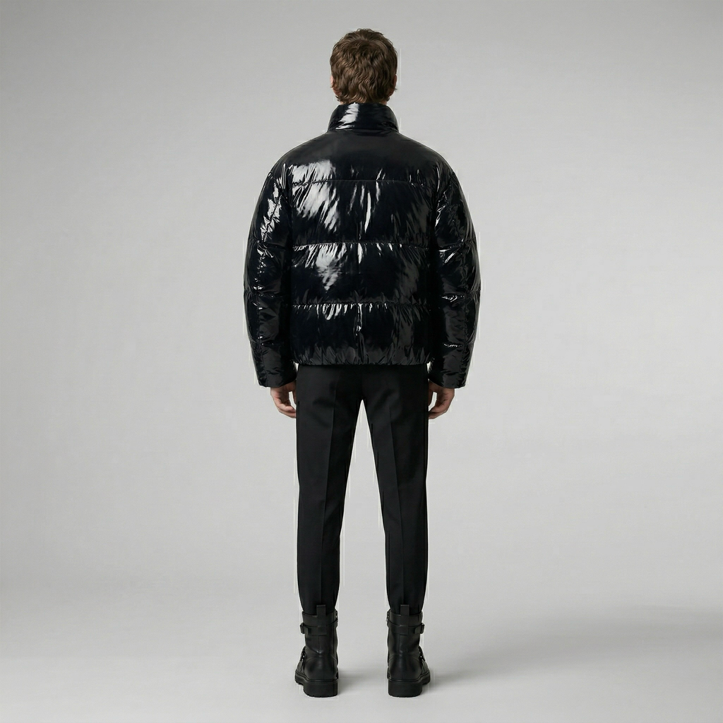 Men's Gloss Finish Puffer Jacket