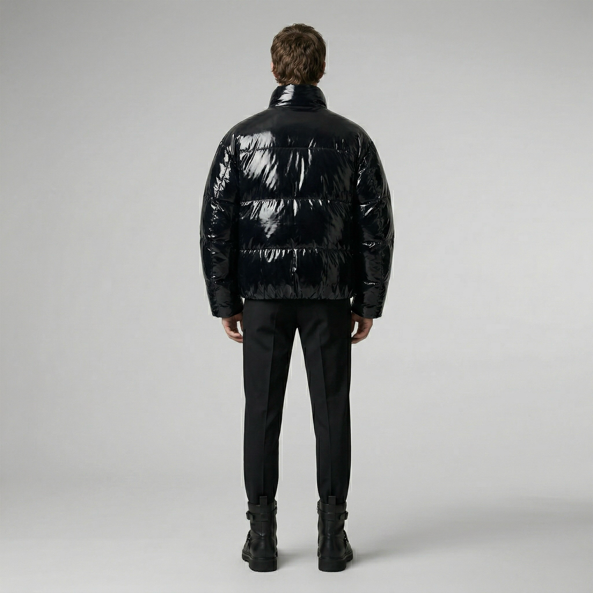 Men's Gloss Finish Puffer Jacket