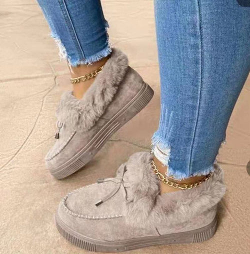 Fur-Lined Snow Boots for Women with Rubber Sole - Warm Winter Footwear 0