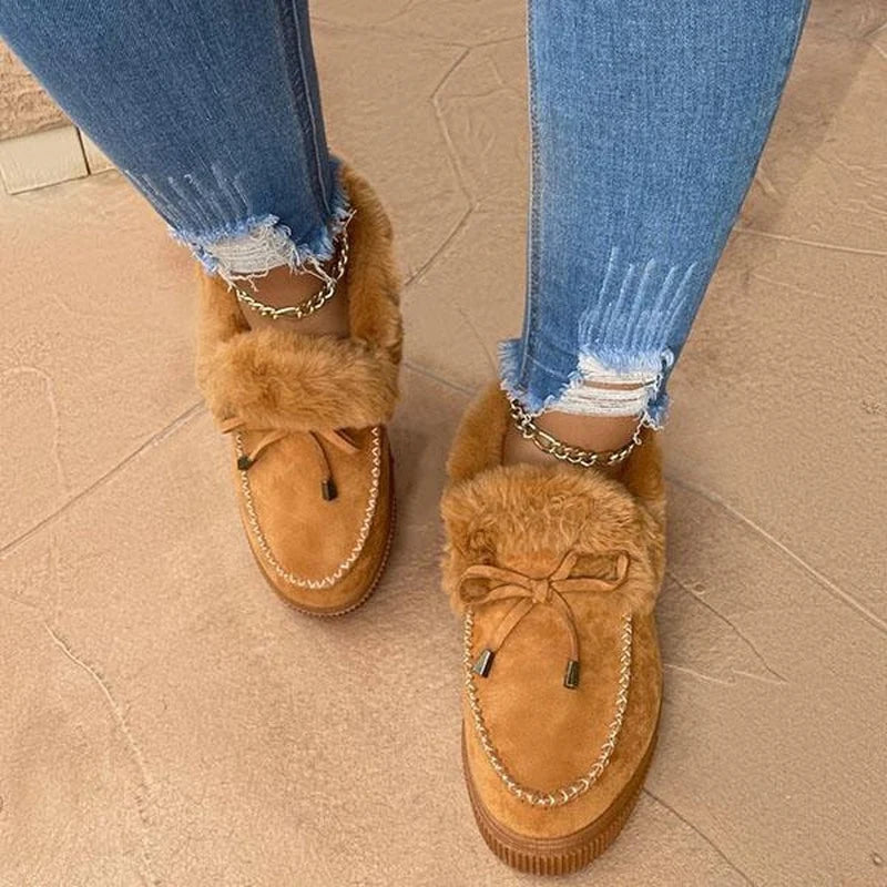 Fur-Lined Snow Boots for Women with Rubber Sole - Warm Winter Footwear 1