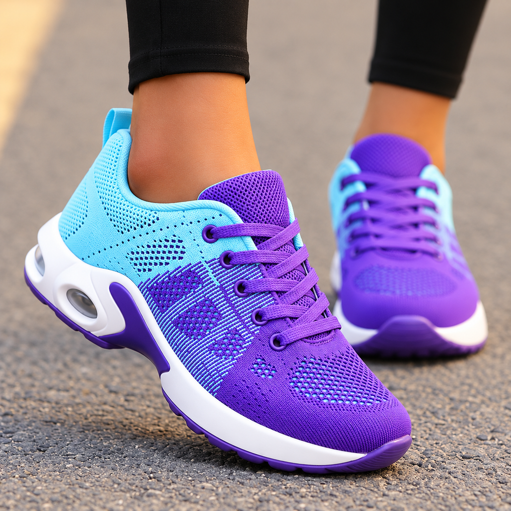 Lightweight Orthopedic Sneakers with Shock-Absorbing Sole for Flat Feet