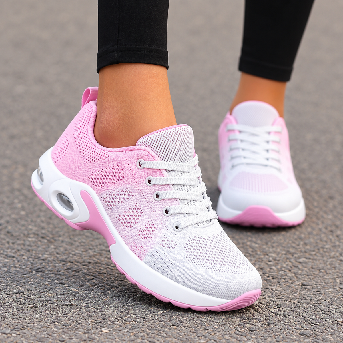 Lightweight Orthopedic Sneakers with Shock-Absorbing Sole for Flat Feet