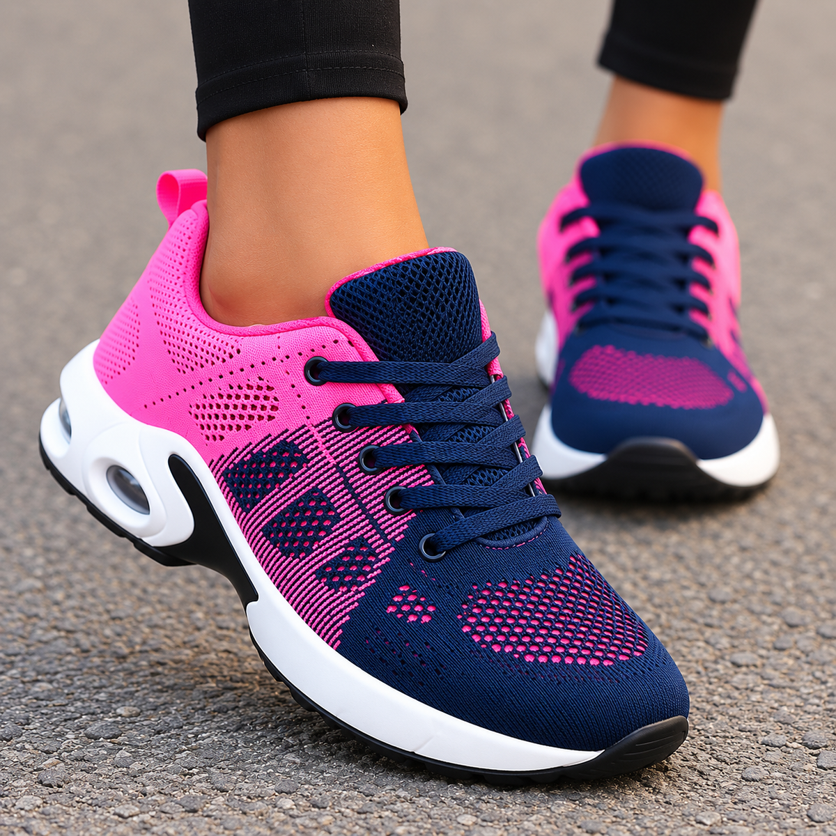 Lightweight Orthopedic Sneakers with Shock-Absorbing Sole for Flat Feet