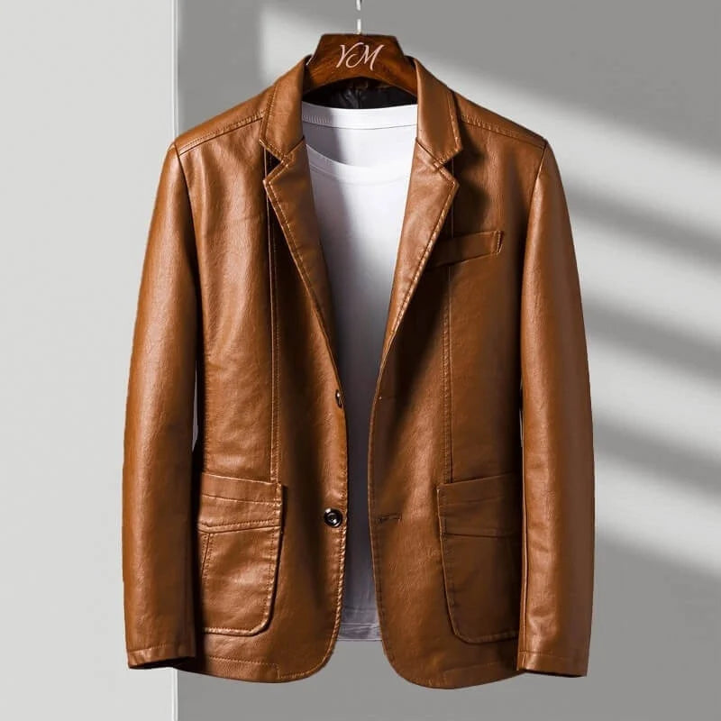 Tailored Eco-Leather Jacket for Women with Classic Fit and Rich Texture 0