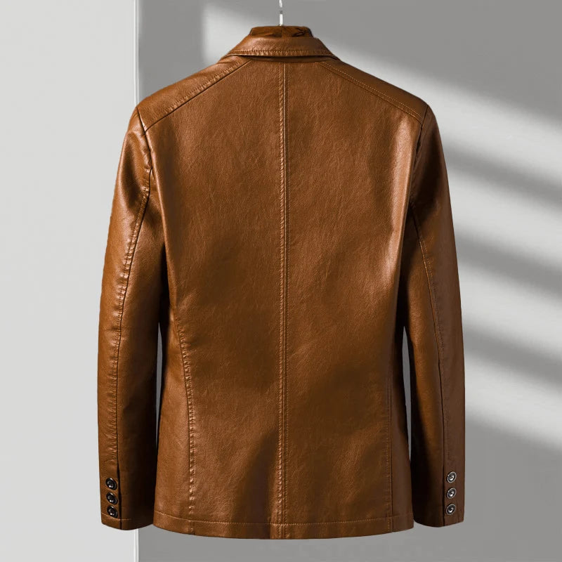 Tailored Eco-Leather Jacket for Women with Classic Fit and Rich Texture 1