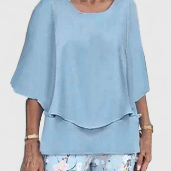 Womens Loungewear Set - Half Sleeve Crew Neck Top and Printed Pants 5