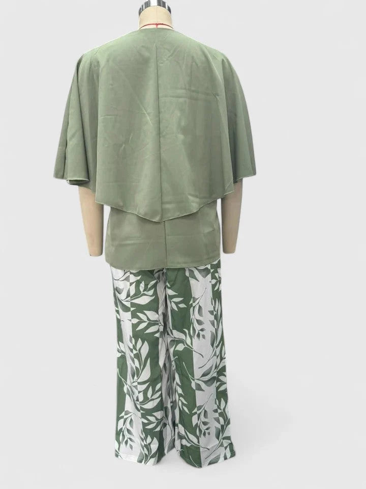 Womens Loungewear Set - Half Sleeve Crew Neck Top and Printed Pants 7